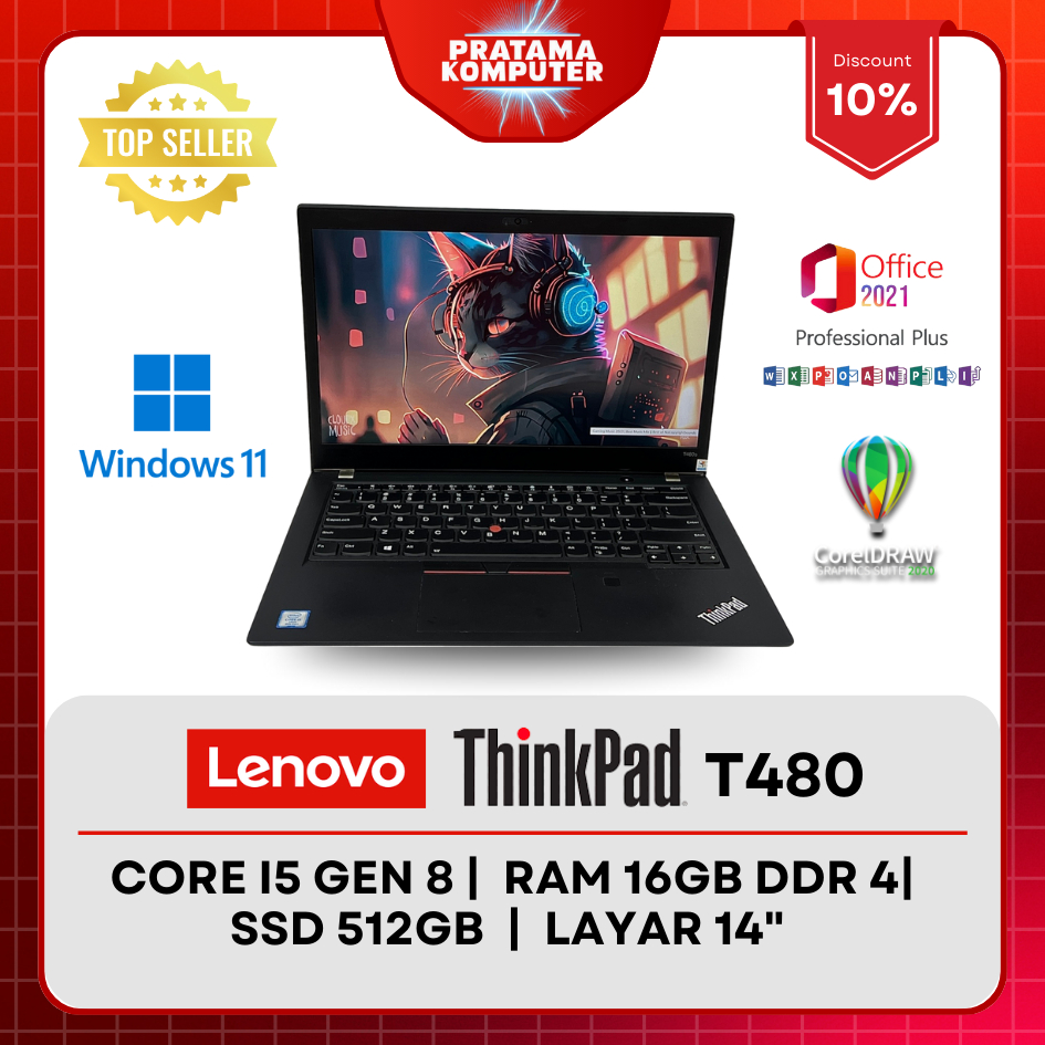 Laptop Lenovo Thinkpad T480 Core i5  RAM 16 GB SSD 512gb