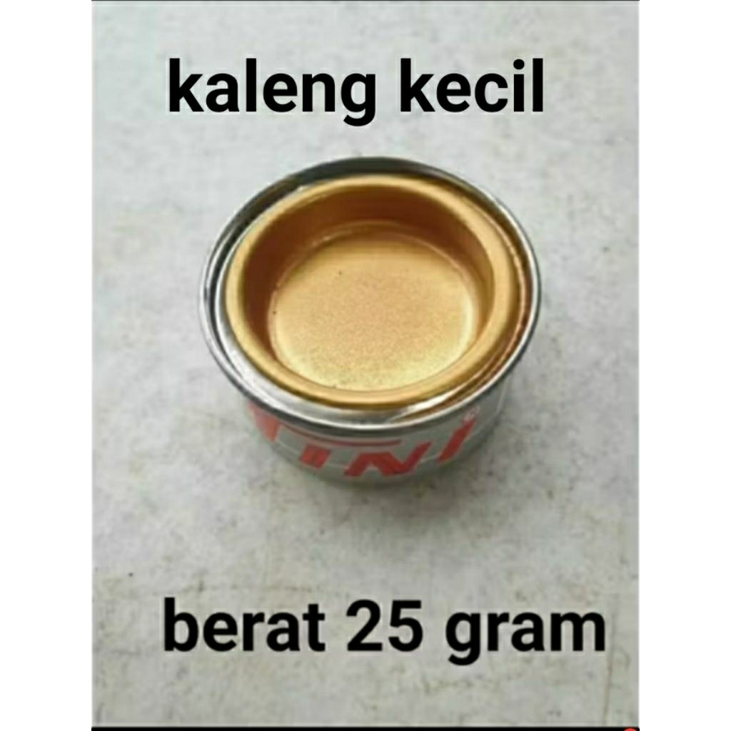 

Cat minyak minilux warna gold emas , 25 gram