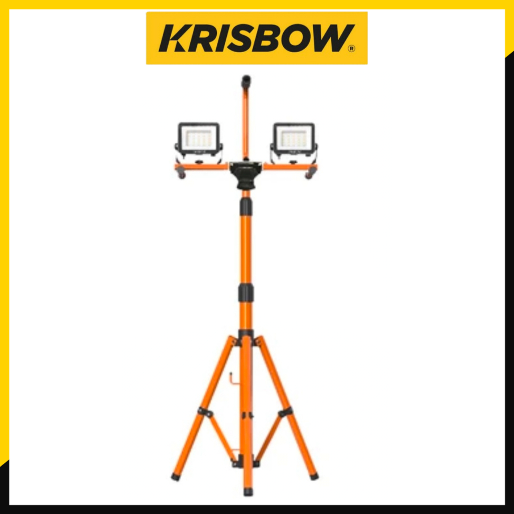 Krisbow 1.5 Mtr Lampu Sorot Led 2x30 Watt - Oranye