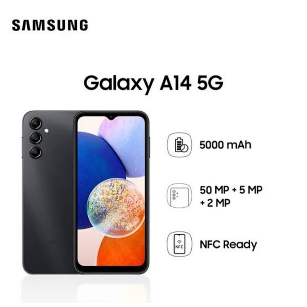 HP SAMSUNG A14 5G 6/128 GB - SAMSUNG A 14 5G RAM 6GB ROM 128GB GARANSI RESMI