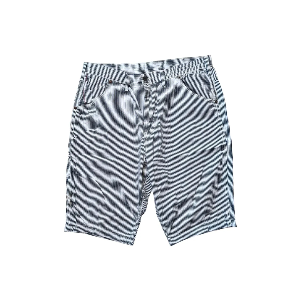GU UNIQLO - Celana Pendek Carpenter Pria Hickory Size 35