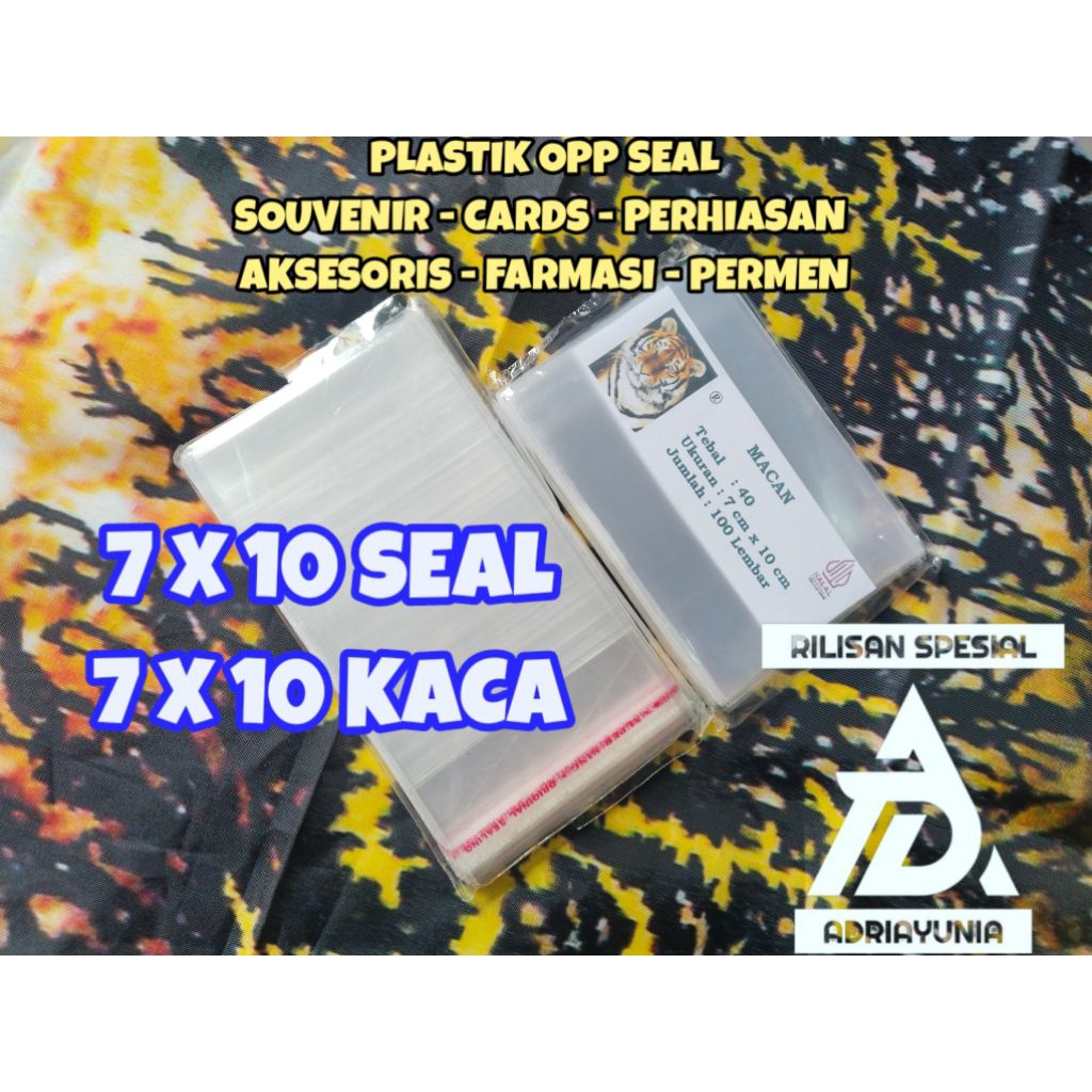 Plastik OPP Seal 7 x 10 Aksesoris/Cards/Souvenir - Plastik Opp 7x10 cm Kue