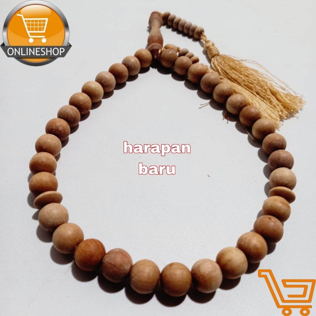 TASBIH KAYU CENDANA 10 MM 33 BUTIR