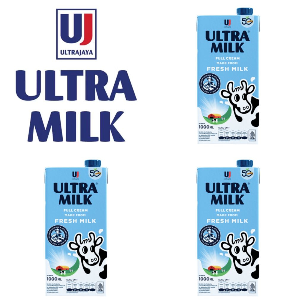 

Ultra Milk Minuman Susu UHT Rasa Full Cream Kotak 1000 Ml