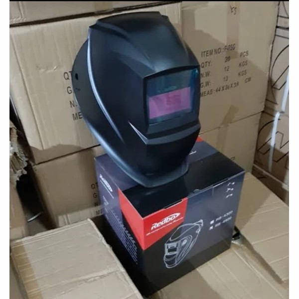 REDBO Helm Las Otomatis Kedok Las Otomatis Auto Darkening Helm Topeng Las Redbo RB 6512