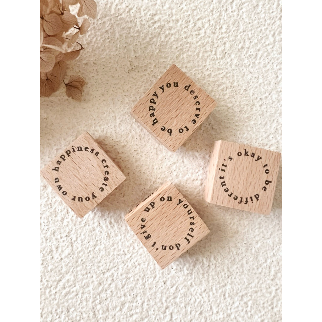 

Preloved Dream Pop Girl Circle Words Rubber Stamp