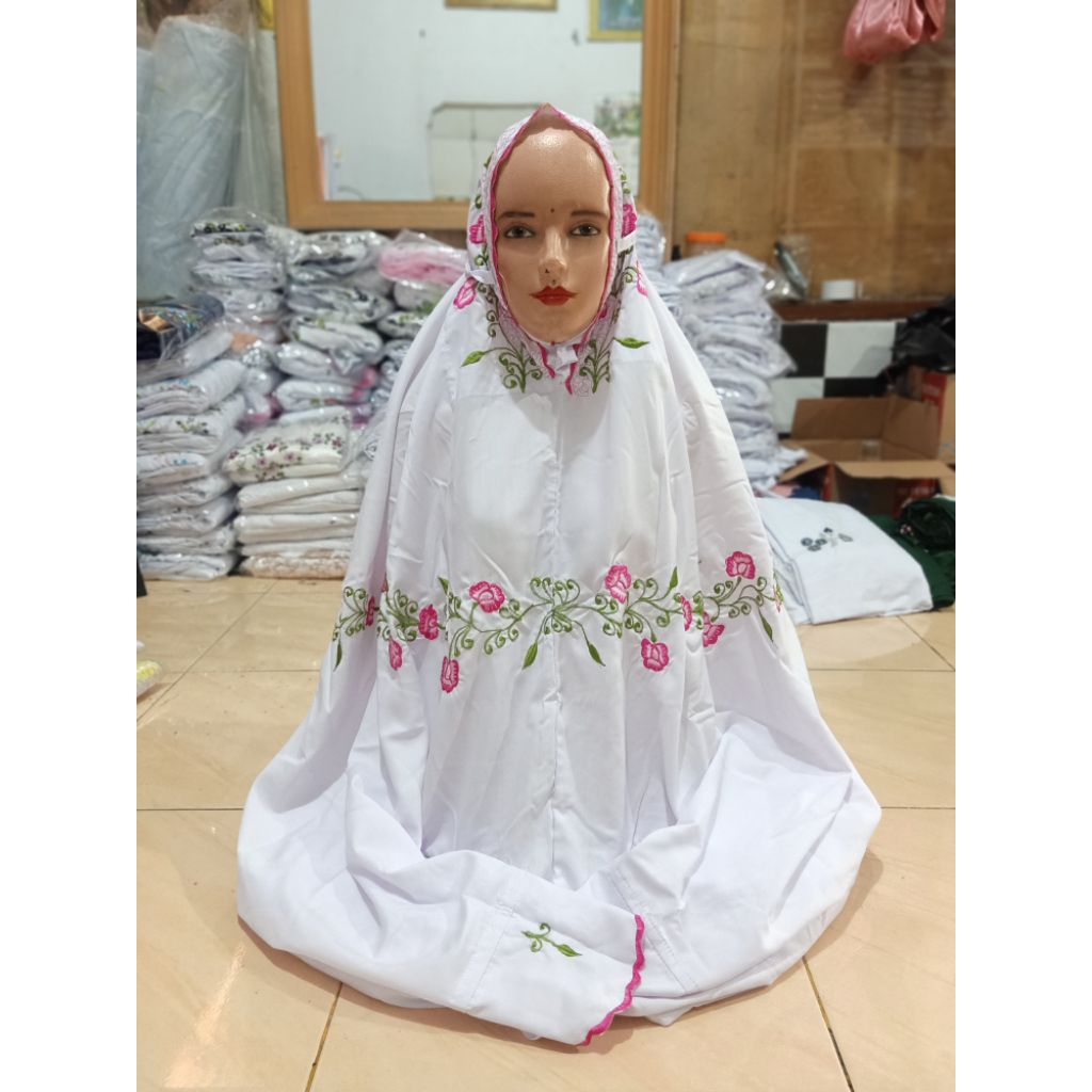 MUKENAH POLINO BORDIR MUKENAH DEWASA MUKENAH ANAK PONDOK MUKENAH TERUSAN MUKENAH LAJURAN DEWASA MUKE