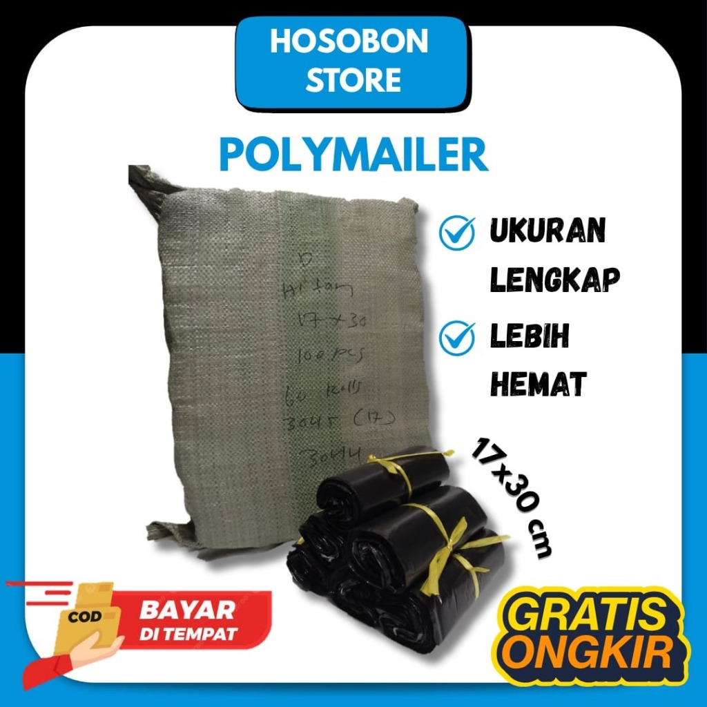 POLYMAILER Plastik Packing Perkarung Hitam Doff