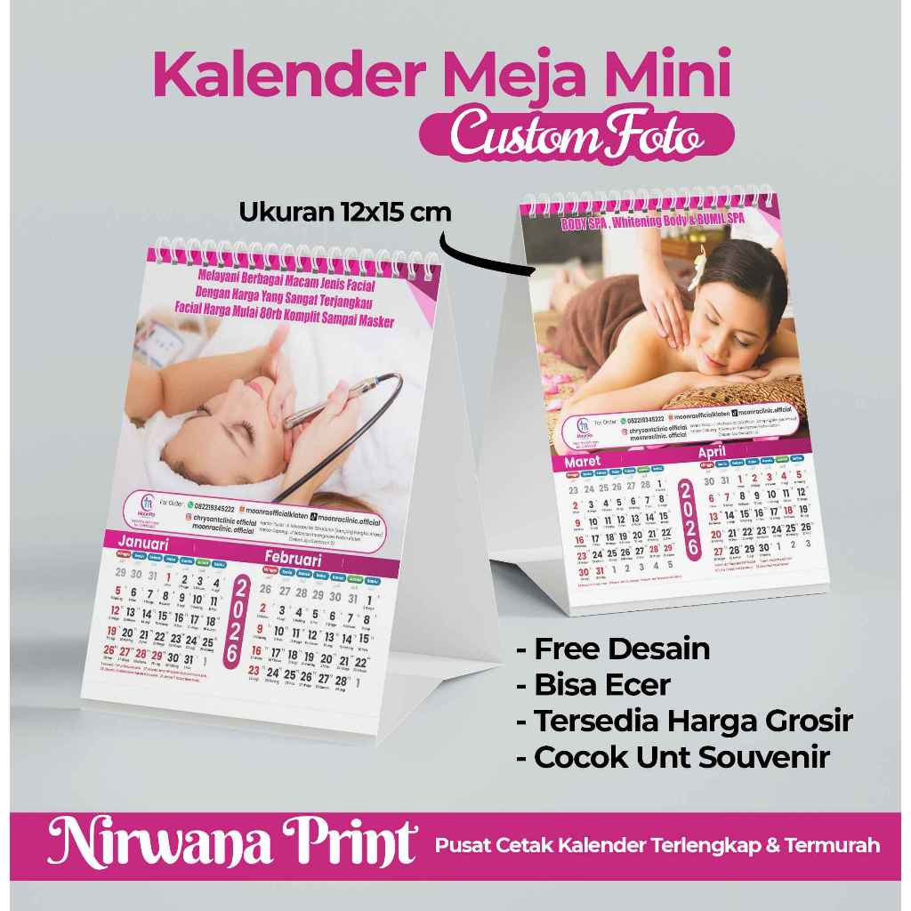

[2026] Kalender Meja Mini Pake Foto Sendiri