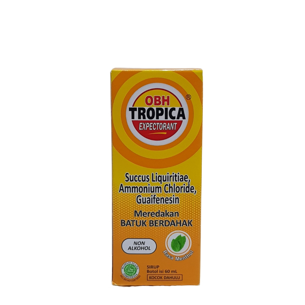 OBH Tropica Expectorant Menthol 60 ml – Sirup Pereda Batuk Berdahak & Penyegar Tenggorokan