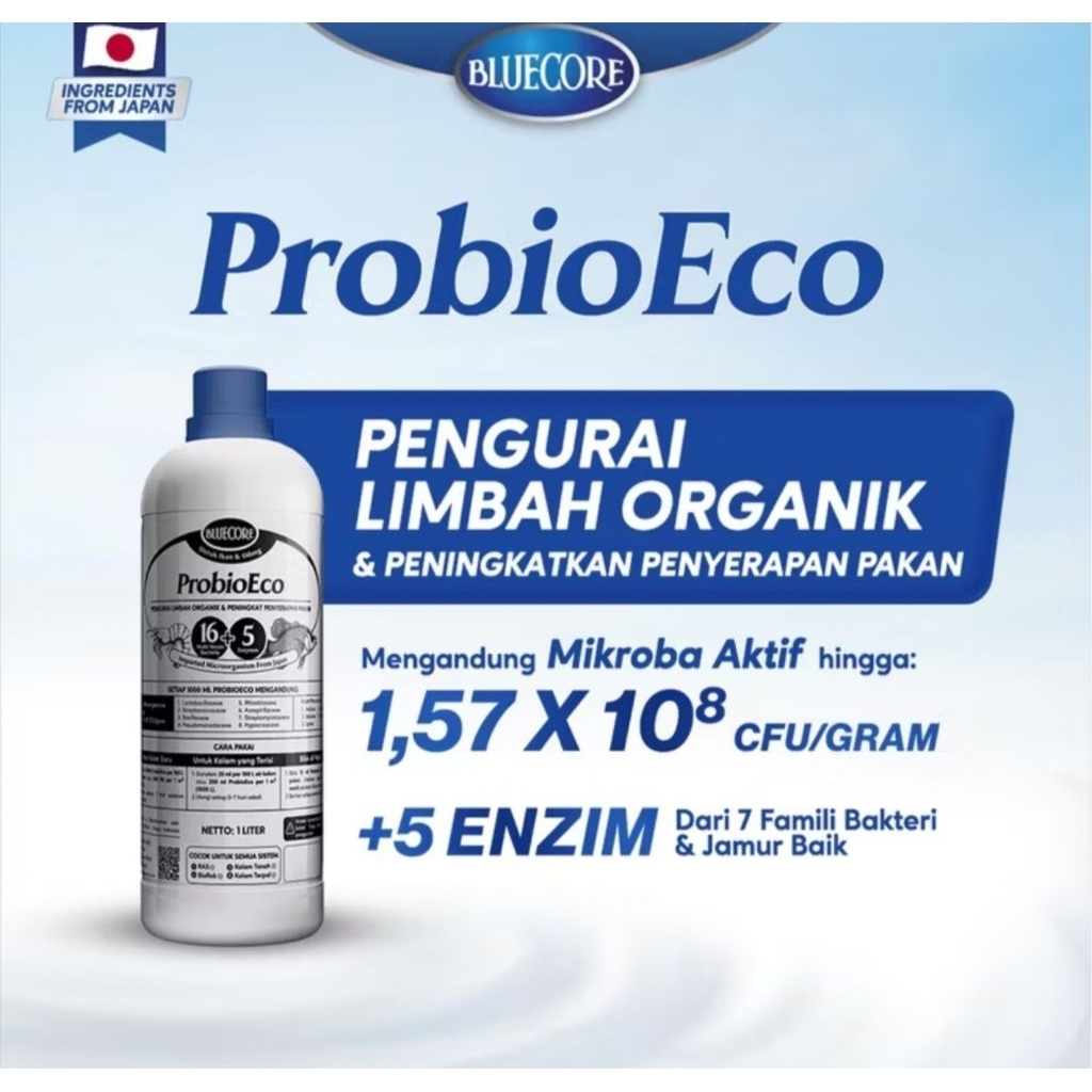 Bluecore ProbioEco – Probiotik Ikan untuk Ikan Lele, Ikan Nila, Gurame