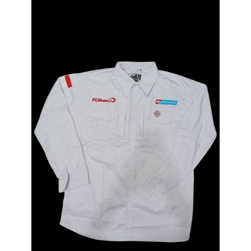 Kemeja Pertamina Baju Pertamina Seragam Pertamina Lengan Panjang