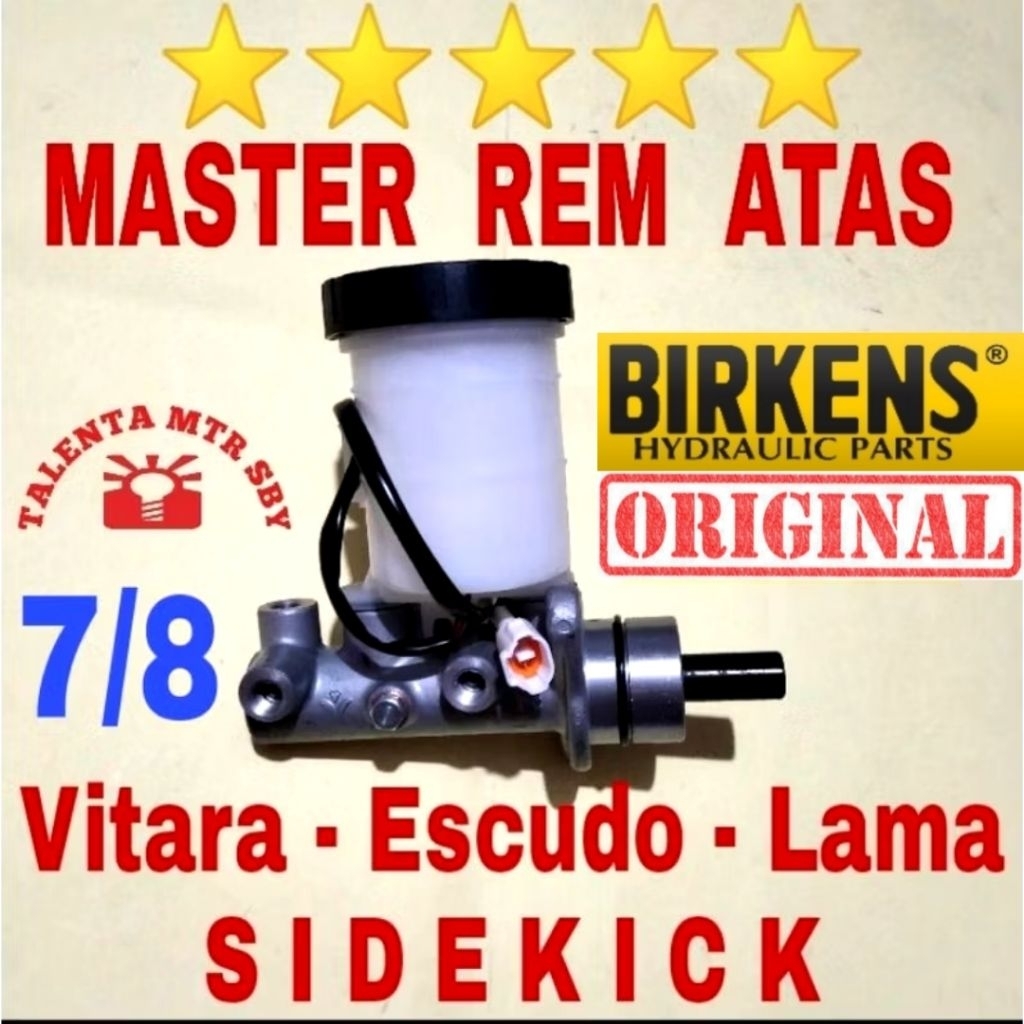 BERGARANSI. MASTER REM ATAS VITARA LAMA ESCUDO NOMADE SIDECKIK BM ASSY BRAKE PUSAT SENTRAL