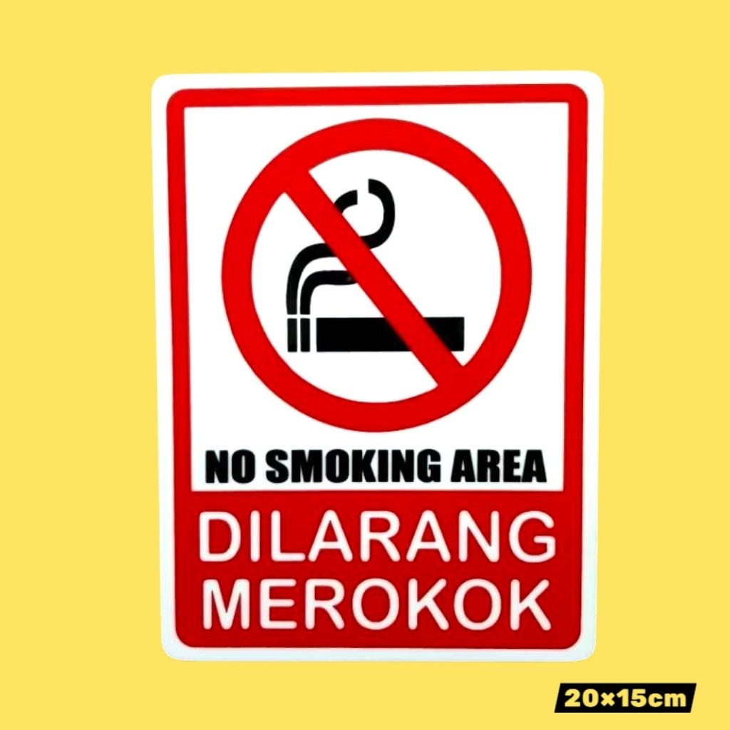 

Akrilik sign label DILARANG MEROKOK 20×15cm - Full akrilik printing