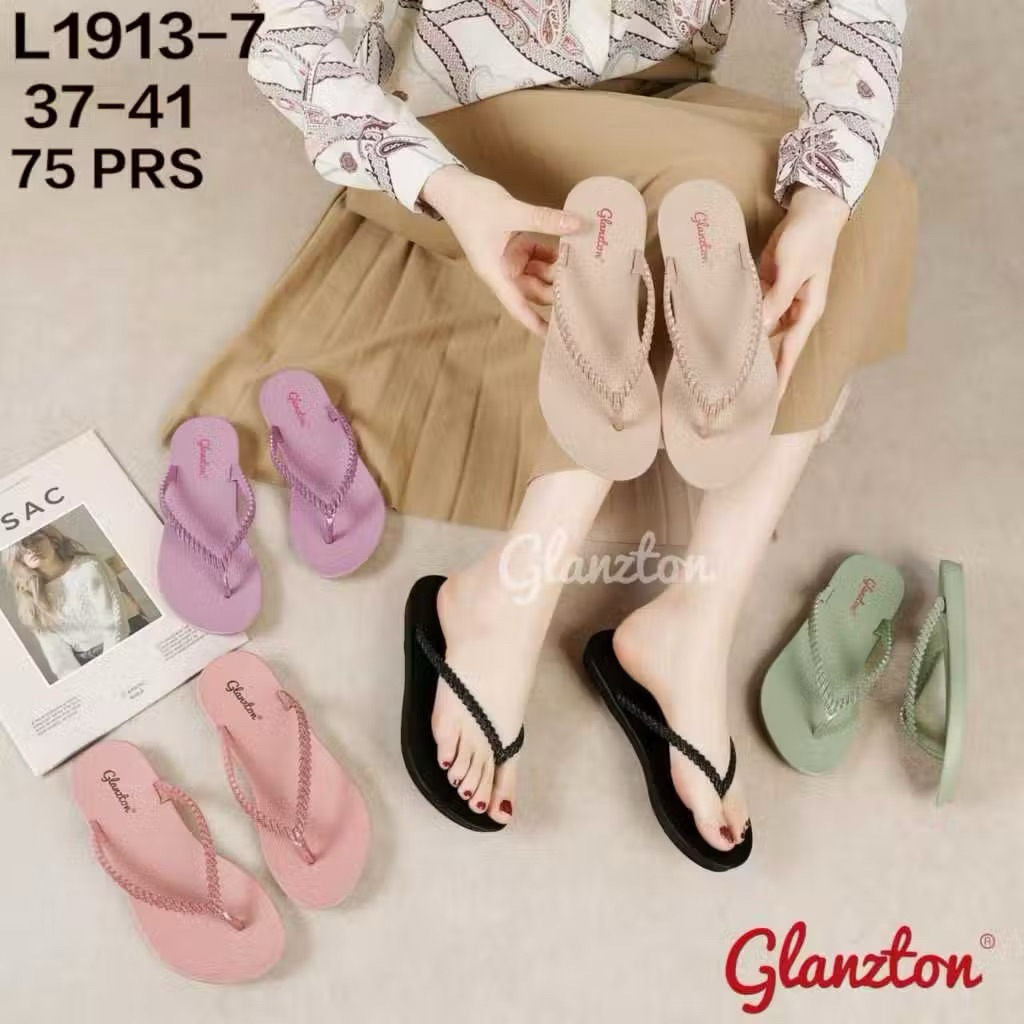 SANDAL WANITA JELLY JEPIT GLITER GLANZTON 1931-7 SIZE 37-41 BISA BAYAR DI TEMPAT ( COD )