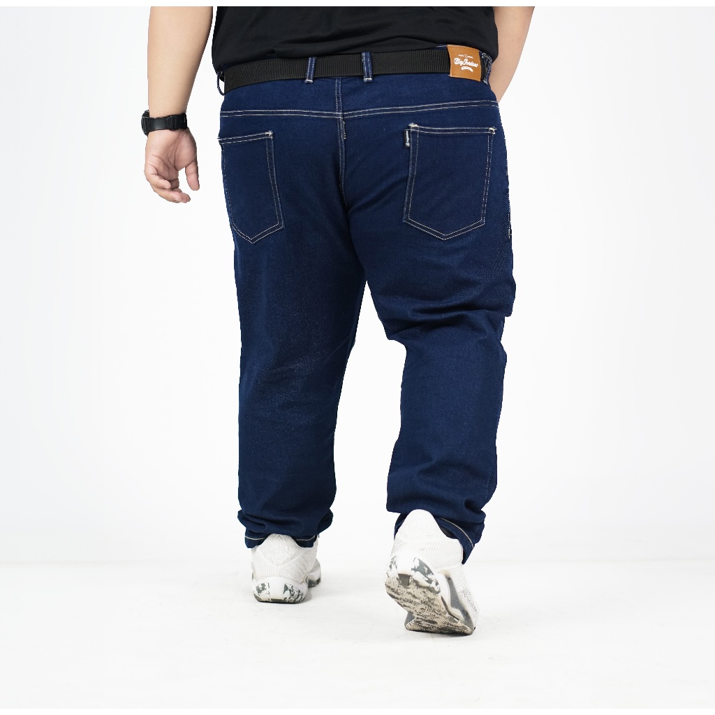 celana jeans big size 50 48 46 44 jeans pria hitam jumbo melar stretch BIG JORDAN bio wash biru navy