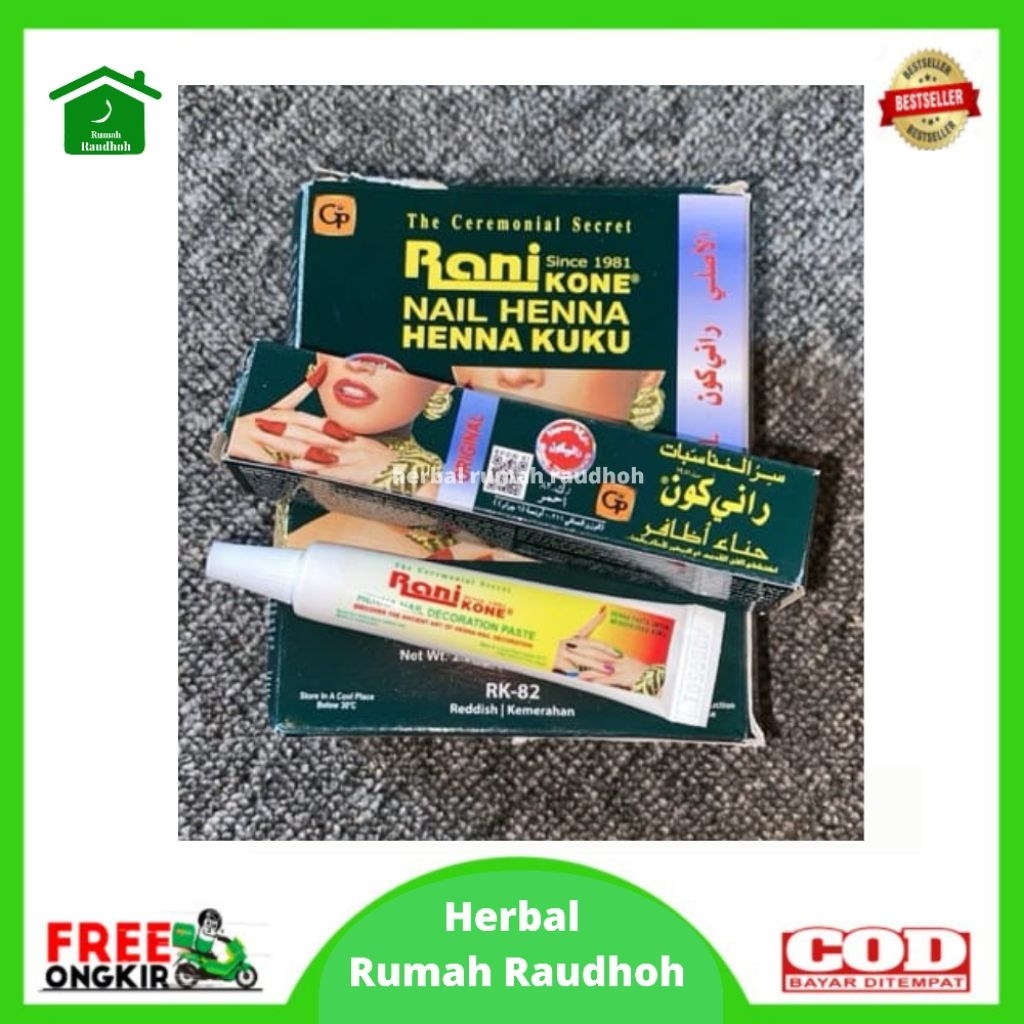 HENNA RANI KONE 12 PCS - PACAR KUKU RANI / RANI NAIL HENNA