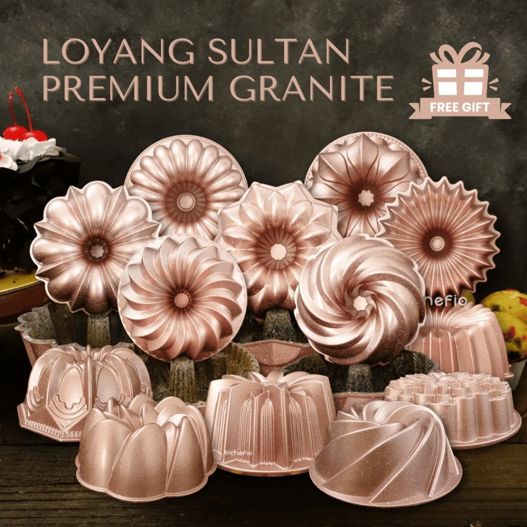 Chefio Loyang Premium Granite / Loyang Sultan / Loyang Butter Cake