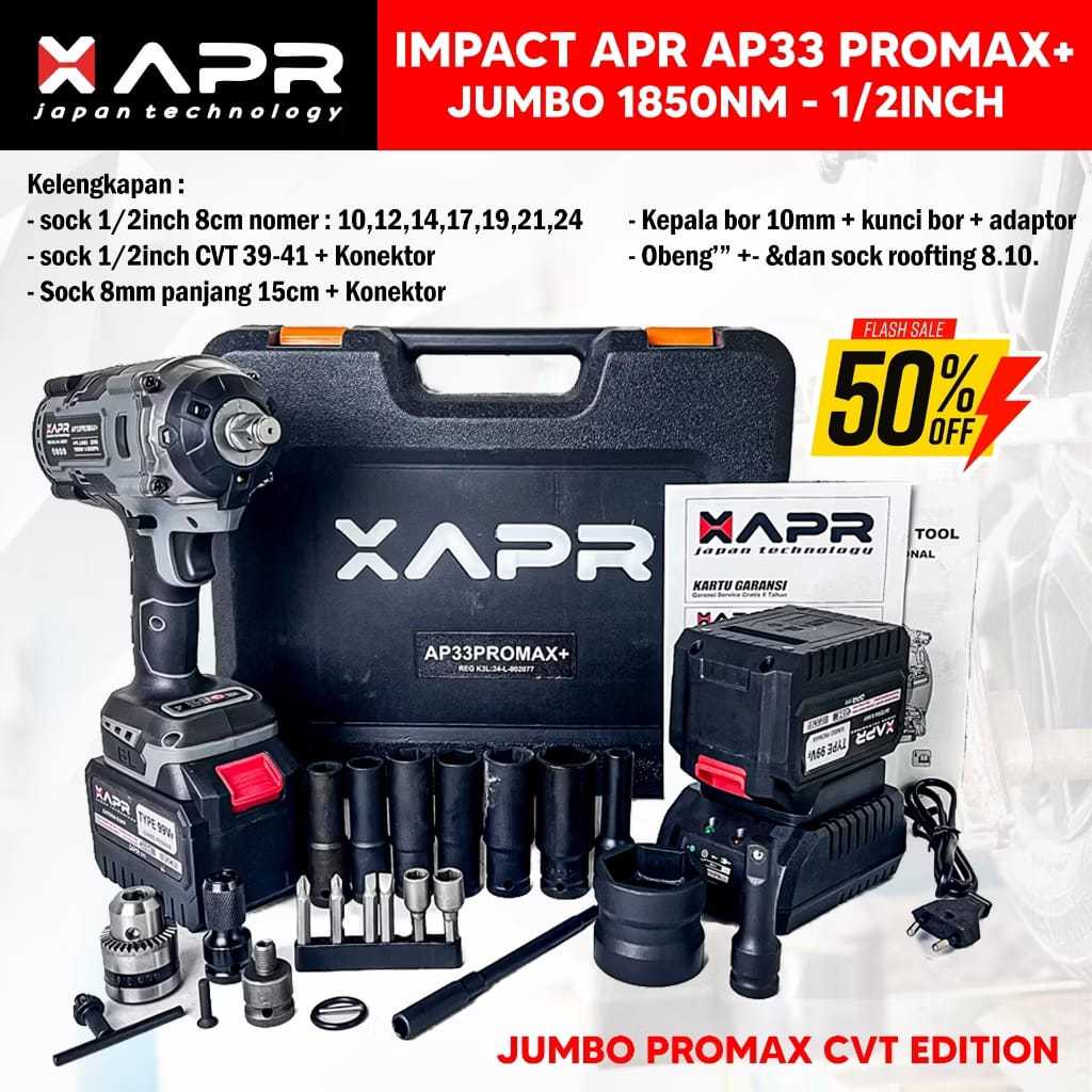 PROMO APR JAPAN IMPACT WRENCH JUMBO TYPE AP33PROMAX+ ALL PRODUK APR JAPAN STORE