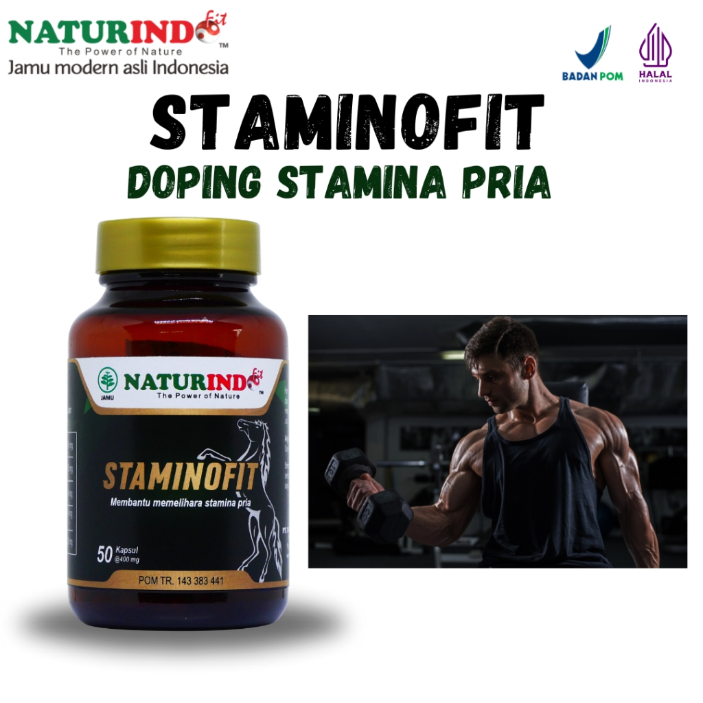 Doping Pria Sejati Penambah Stamina & Tenaga Otot Pria Staminofit Herbal Naturindo Original BPOM
