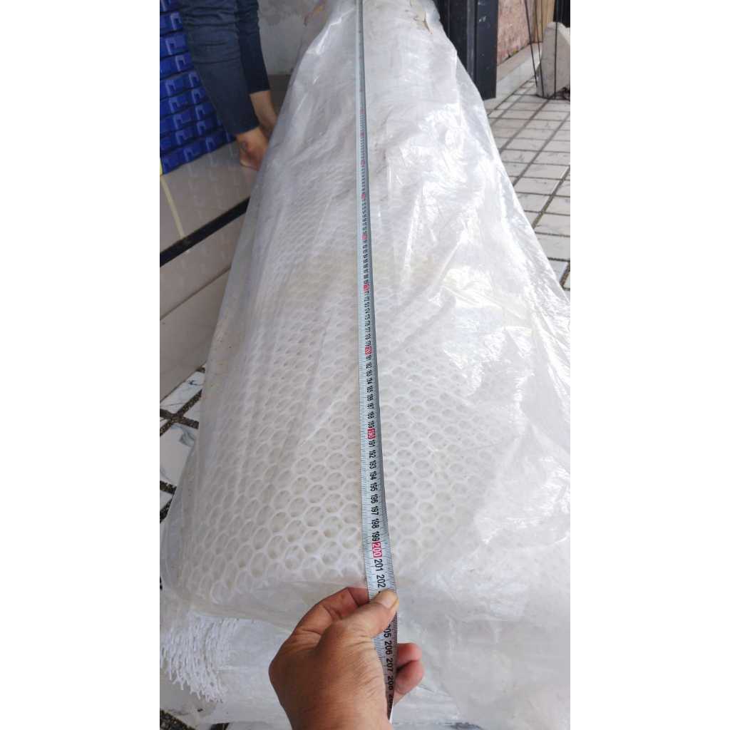 Plastik Net/mesh/slat alas kandang roll putih standart lubang segi 5