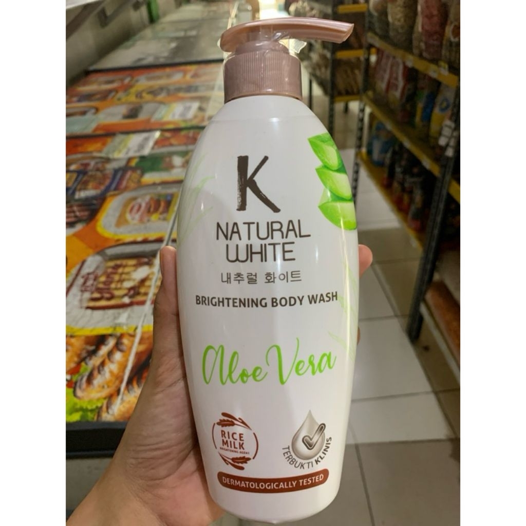 K natural white sabun mandi cair white pump 500ml