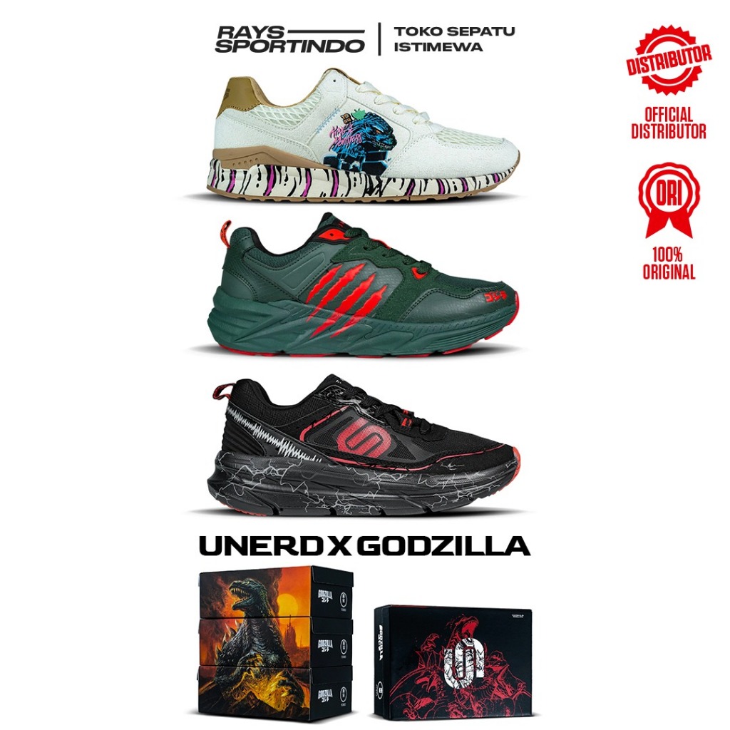 SEPATU SNEAKERS UNERD X GODZILLA