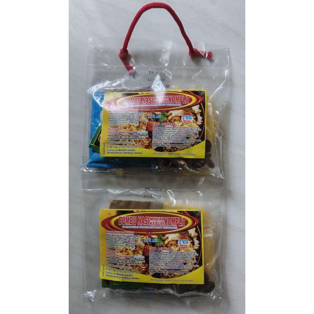 

Bumbu Nasi Minyak Kebuli Samin Komplit Khas Palembang utk 2kg Beras