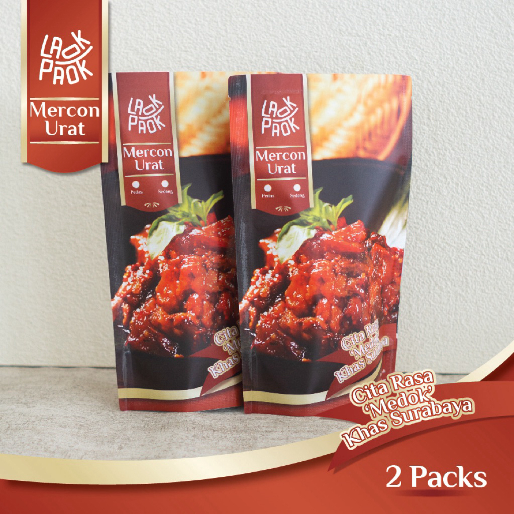 

Laok Paok - Paket Oseng Mercon Urat Sapi 2 Pack - 200gr per pack / Lauk Makanan Siap Saji