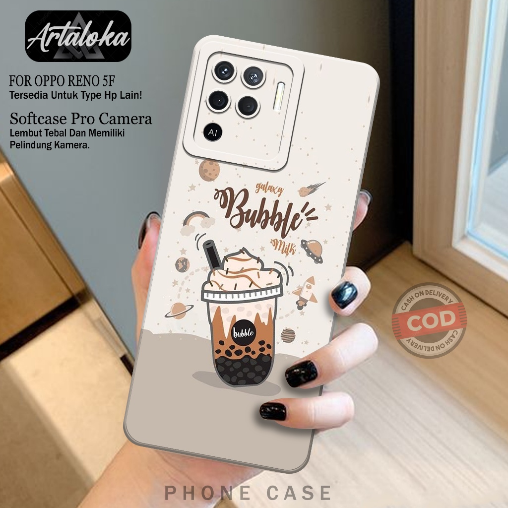 Softcase OPPO RENO 5F Fashion Case Boba Case Hp OPPO RENO 5F Silikon Pro Camera OPPO RENO 5F Kesing 