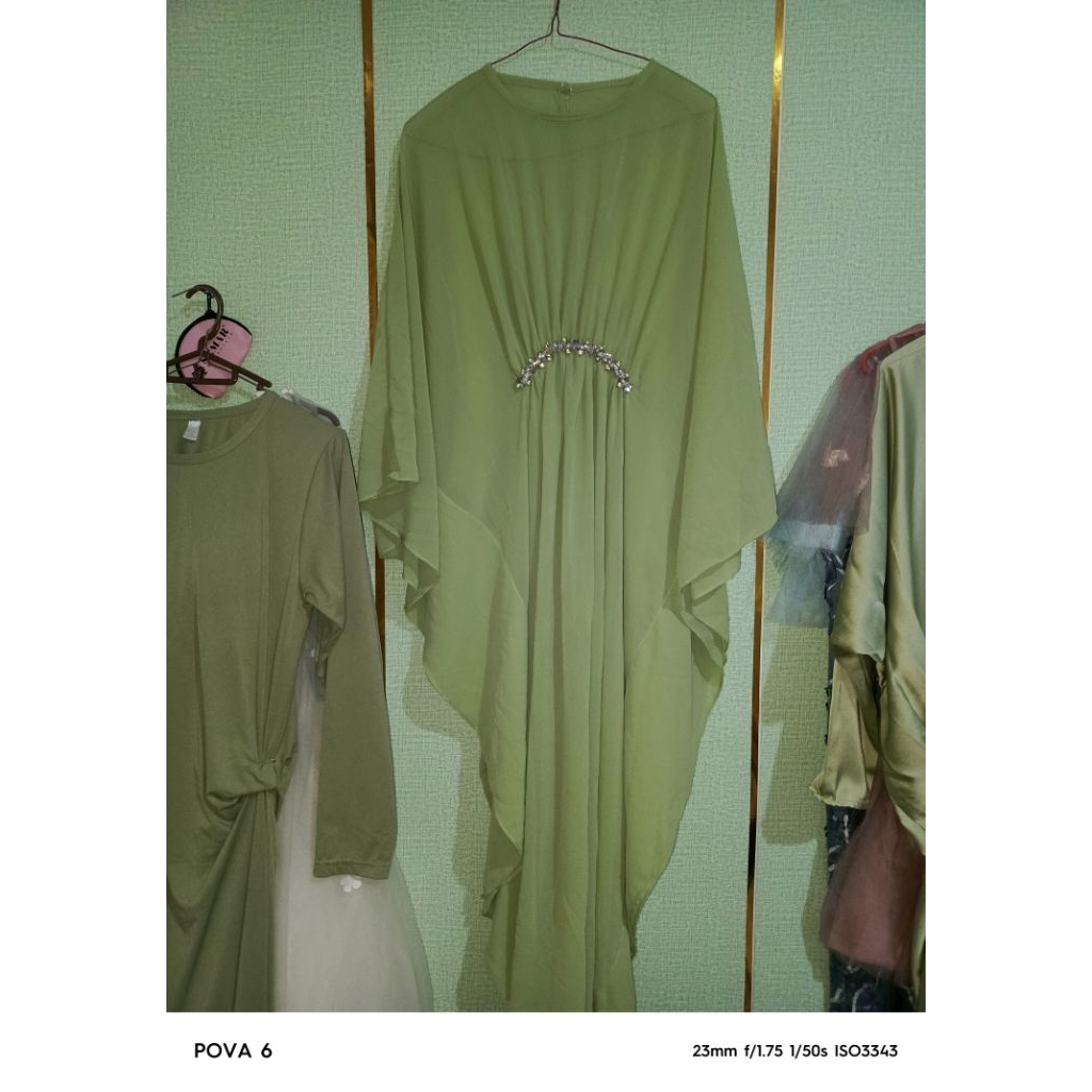 GAMIS HIJAU SAGE + DALEMAN