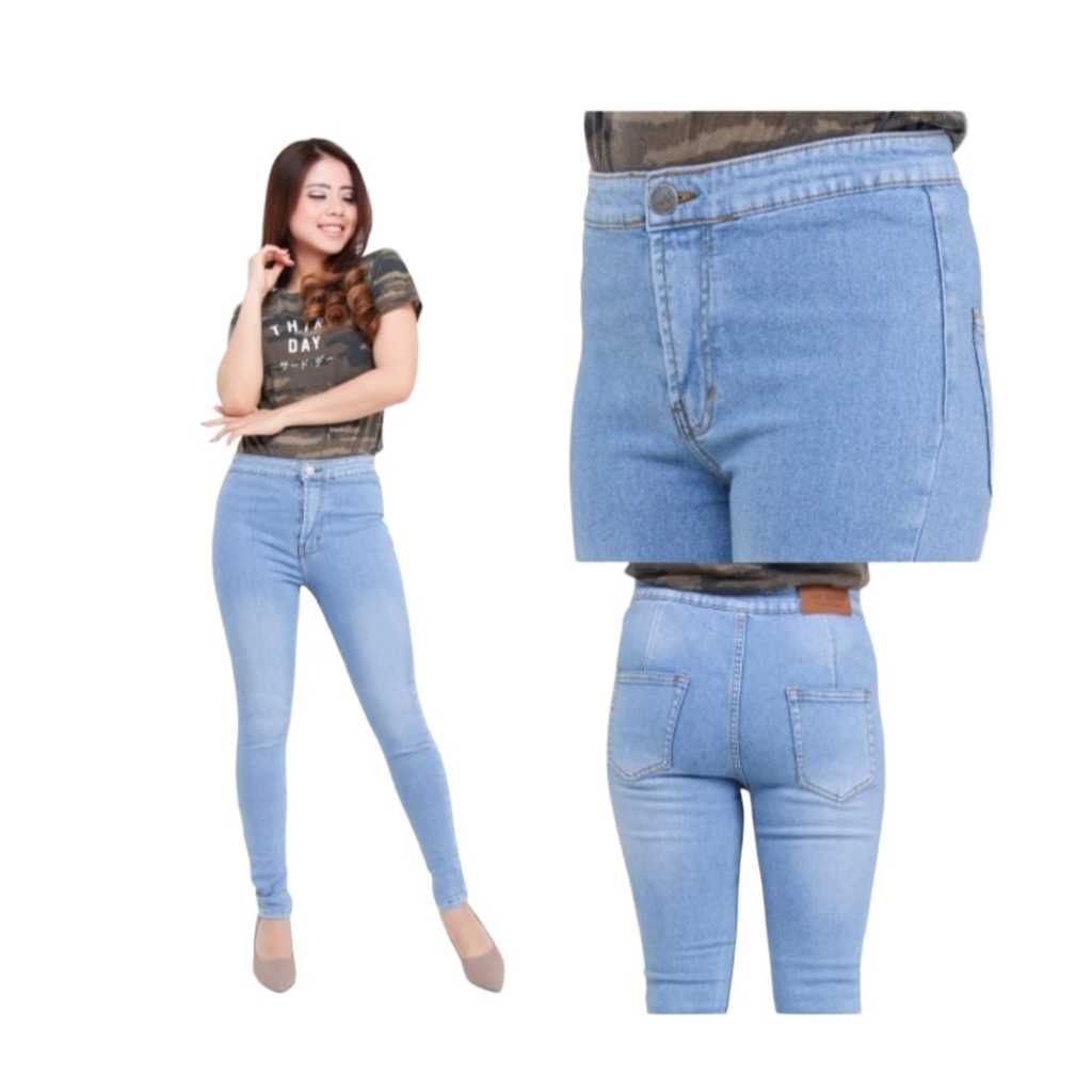 Celana Panjang Jeans Highwaist Wanita / Celana Skinny Jeans Wanita Celana Panjang Wanita Hig Hwaist 