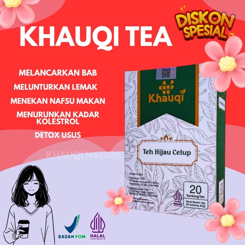 

Teh Hijau Detox By Khauqi Minuman Instan Teh Untuk Diet Pelangsing Herbal BPOM & HALAL MUI