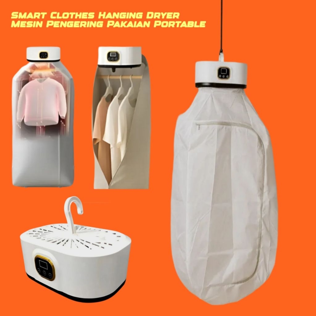 Mesin Alat Pengering Baju Pakaian Tanpa Jemur Portable Travel Smart Clothes Dryer Purifier UV Light