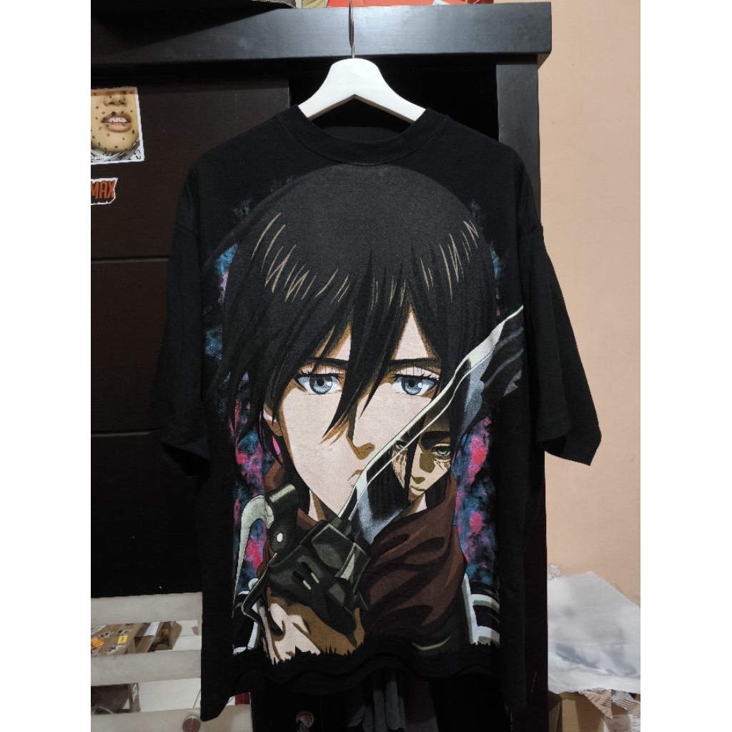 Kaos Bootleg Oversize Mikasa Ackerman AOT XL