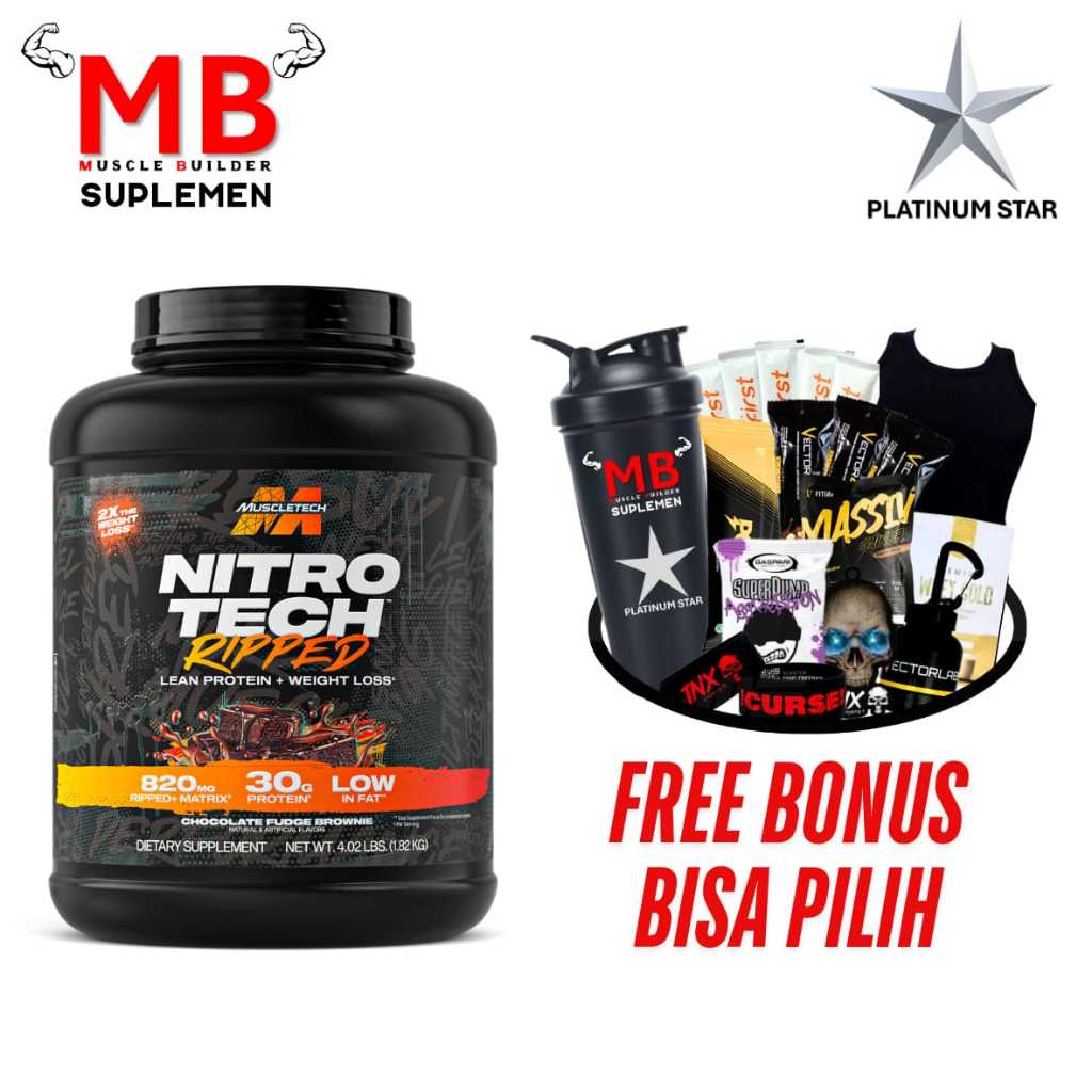 Muscletech Nitrotech Ripped 4 Lbs Nitro Tech 4lbs 4lb Lb Muscle Tech Whey Protein Diet