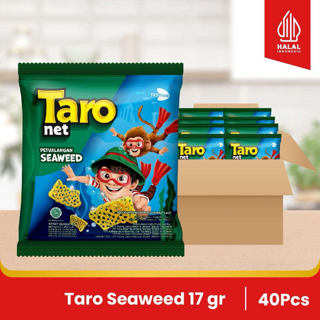 

Taro - Seaweed - Small Pack - 1 Karton (4renceng) - 40 Pcs - 17gr