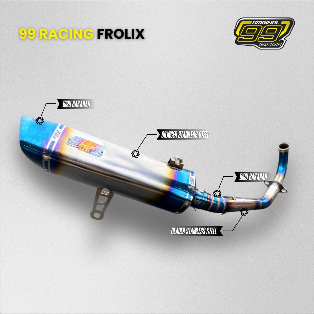 Knalpot Xmax New  Old 250 / 300 Original 99 Racing Type Frolic Bas Bulet