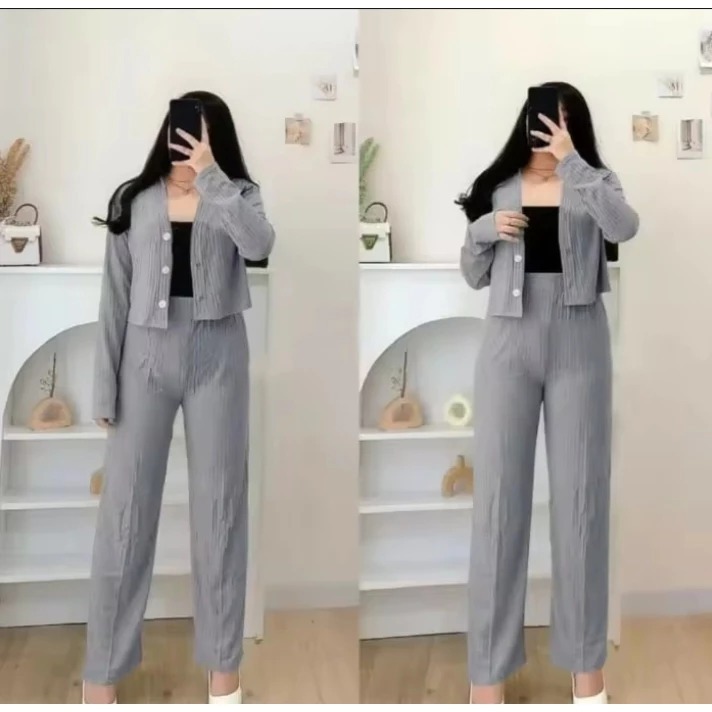 Set Casey Premium Knit Cardi Pants