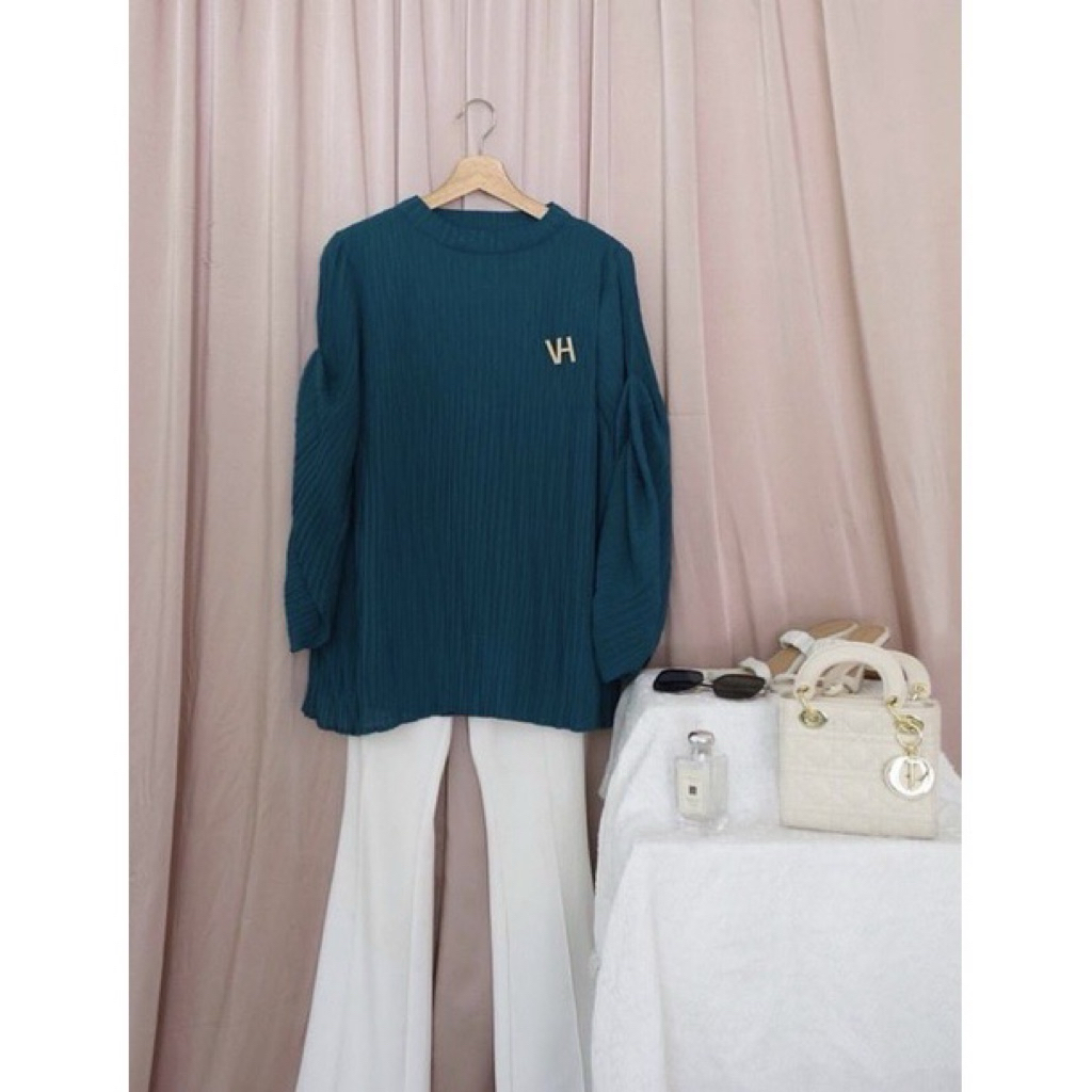 PL Vanilla Hijab Pleats Blouse