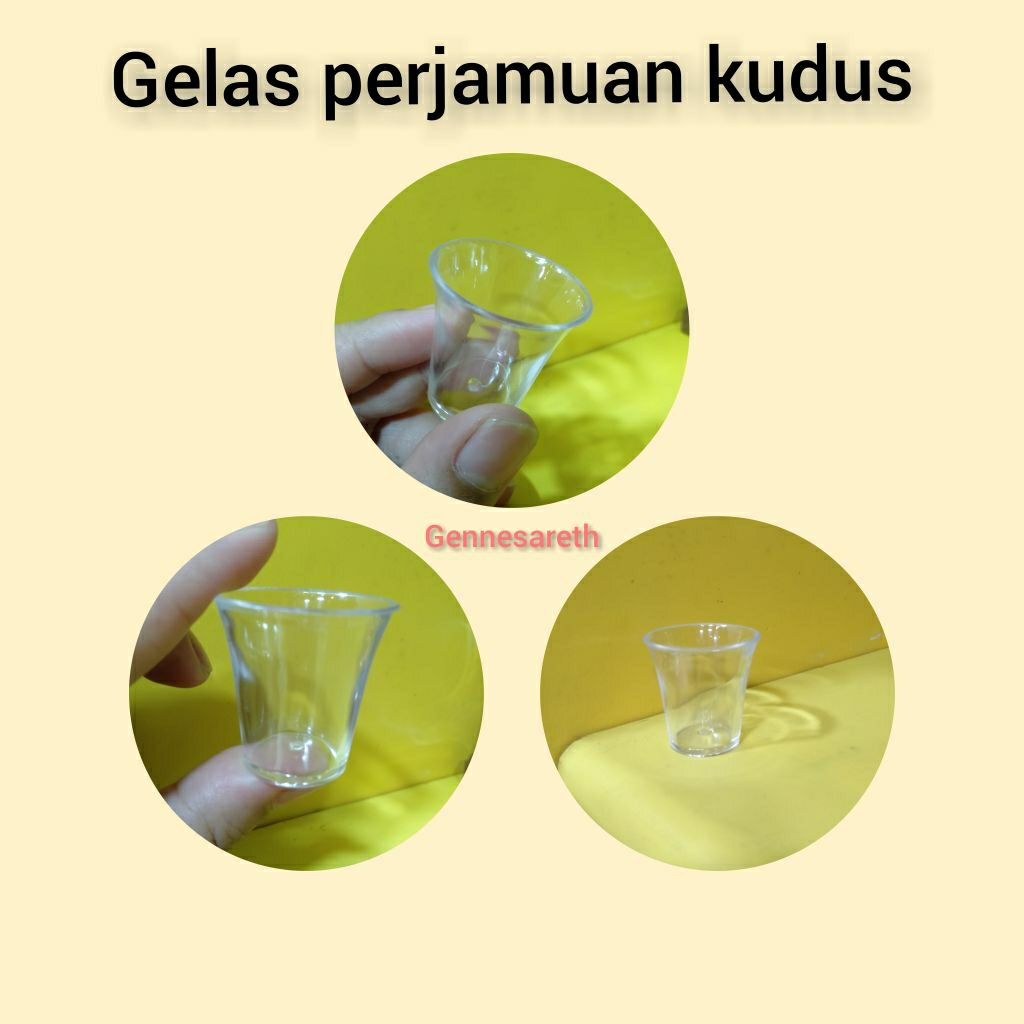 Gelas Perjamuan Kudus/Sloki Perjamuan Kudus/Tatakan Putih Gelas Nampan/Nampan