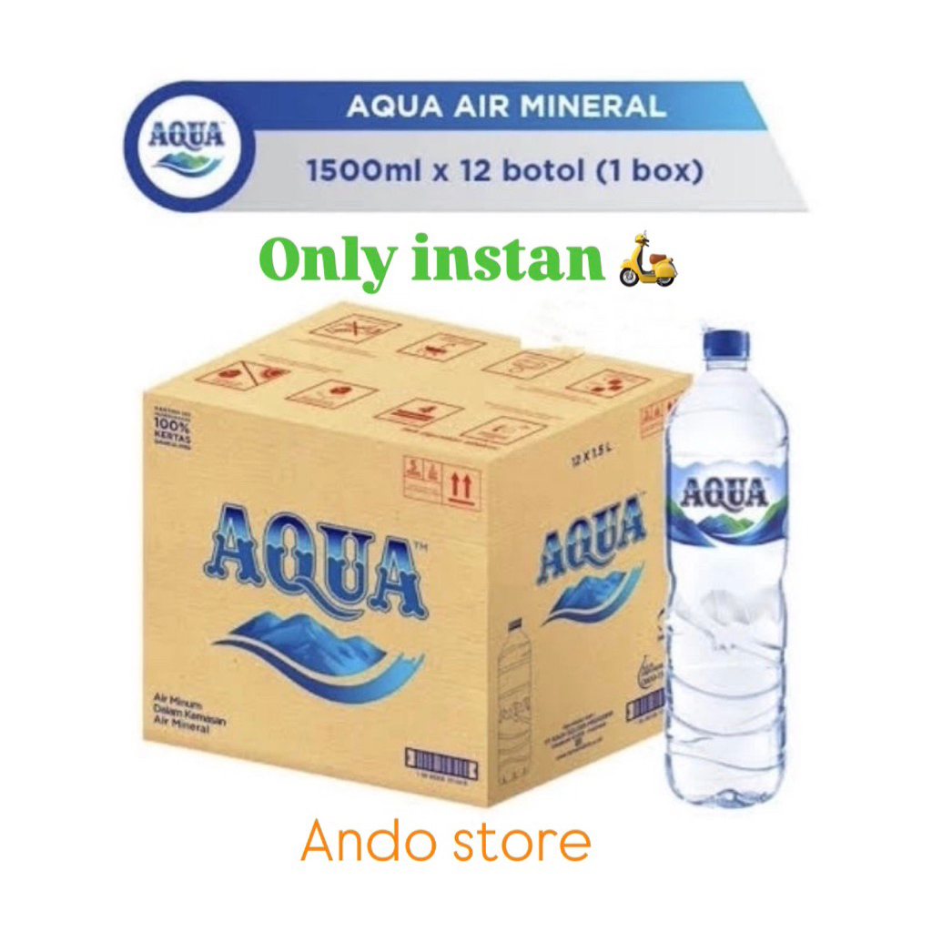 

Aqua 1500ml / Aqua Besar 1 dus isi 12 botol