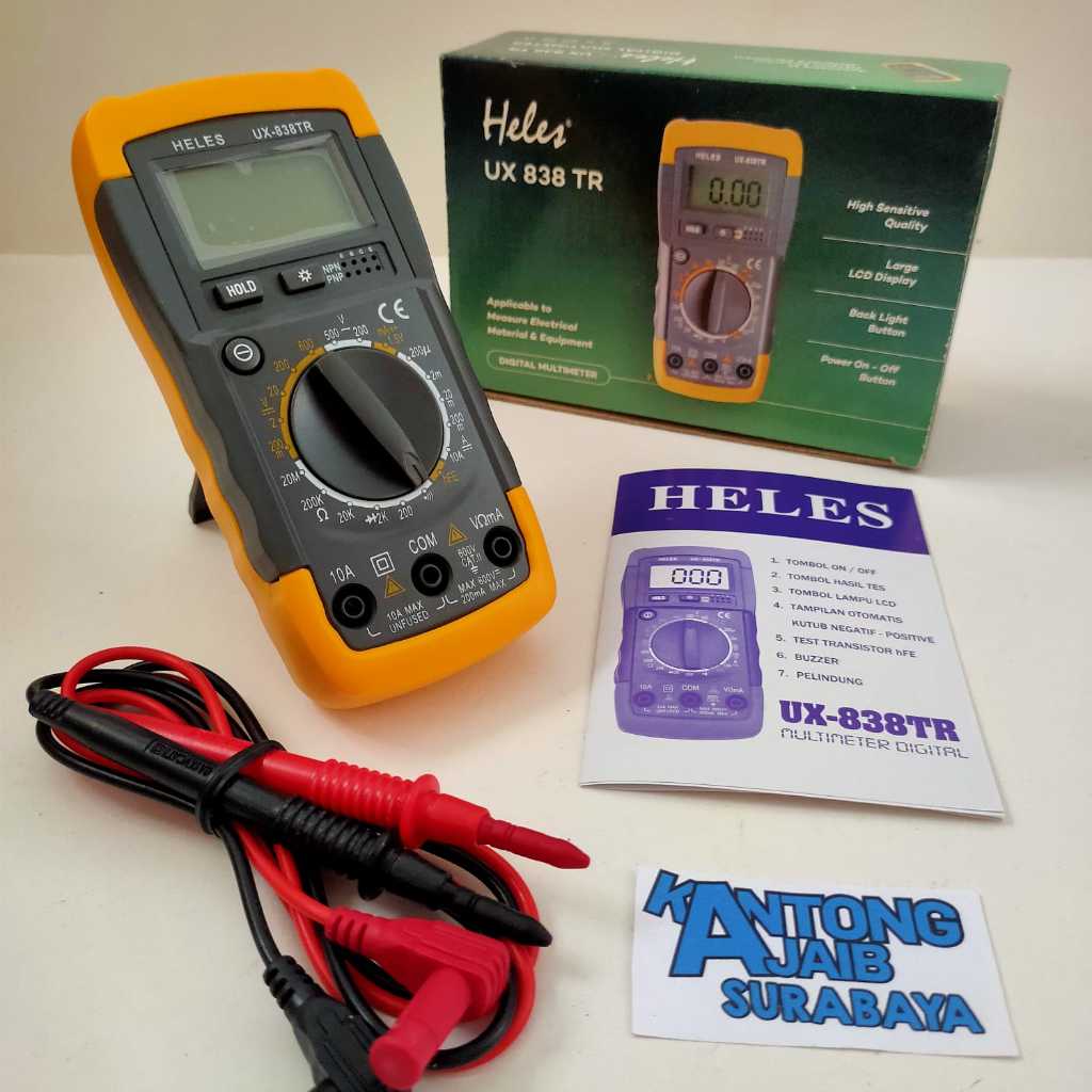 Multitester Heles Digital UX 838 TR Multimeter Digital Heles UX 838 TR Avometer Heles UX 838 TR