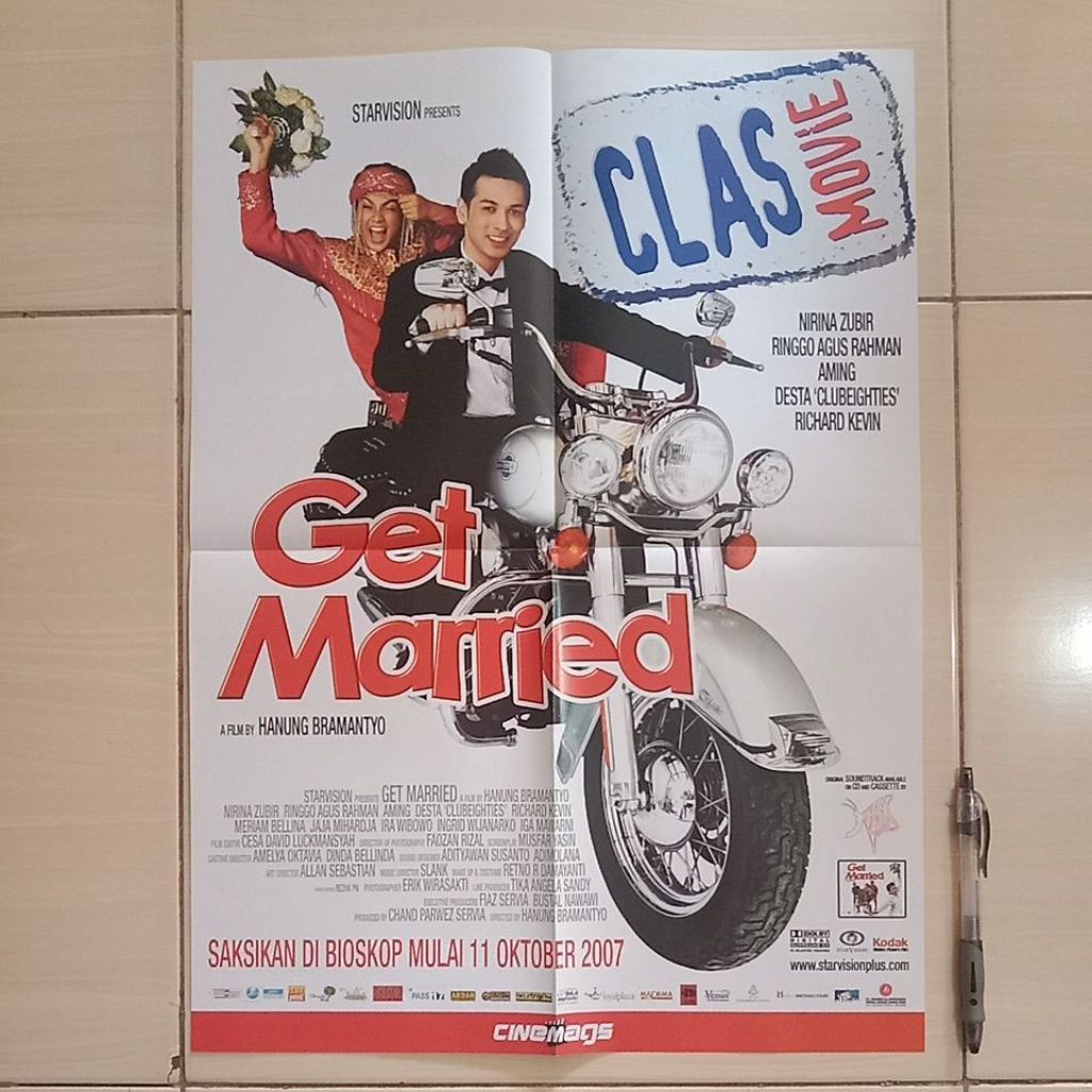POSTER FILM INDONESIA - GET MARRIED - POSTER BOLAK-BALIK 2 GAMBAR