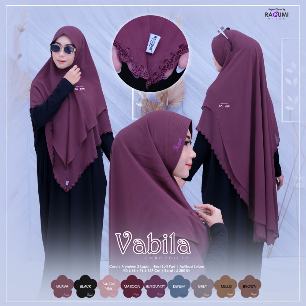 VABILA EMBORDIERY KHIMAR ORI RAQUMI HIJAB