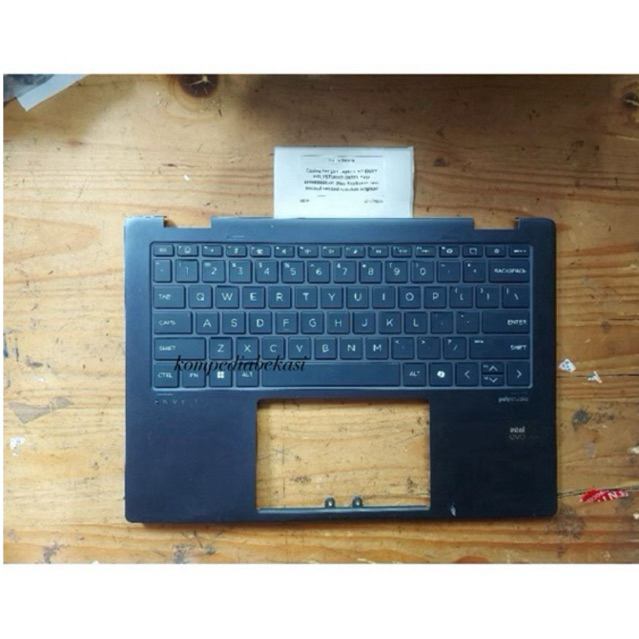 Casing Tengah Palmrest Laptop Hp Envy POLYSTYDIO Intel EVO AM90000C00 Blue Keyboard test normal seco