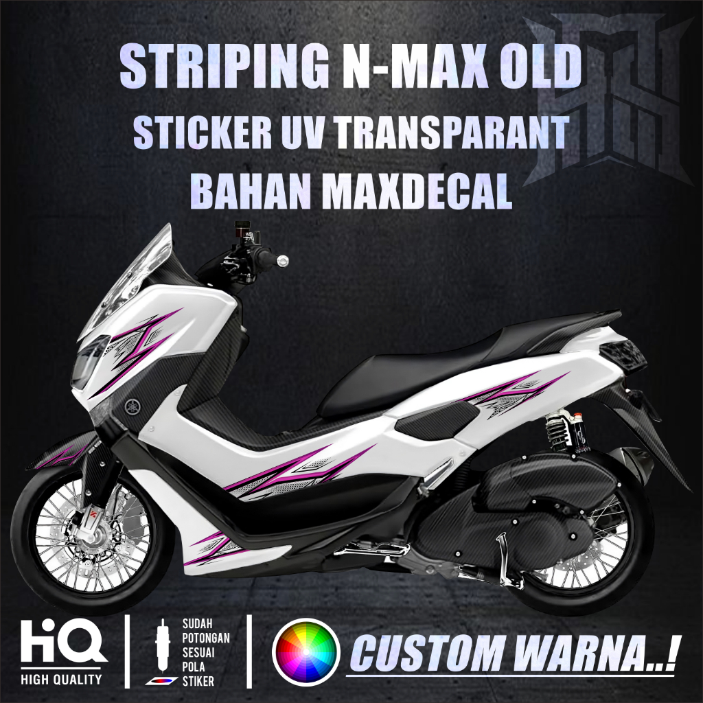 STRIPING NMAX OLD TRANSPARANT UV STIKER LIVERY SIMPLE KEREN KECE