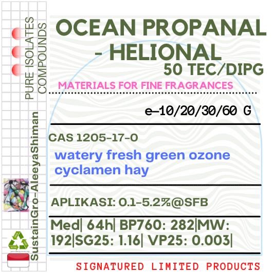 AleeyashimanFF-OCP67 – Ocean Propanal (Helional): Pure Isolate and/or Aroma Chemical – Perfumery Pro