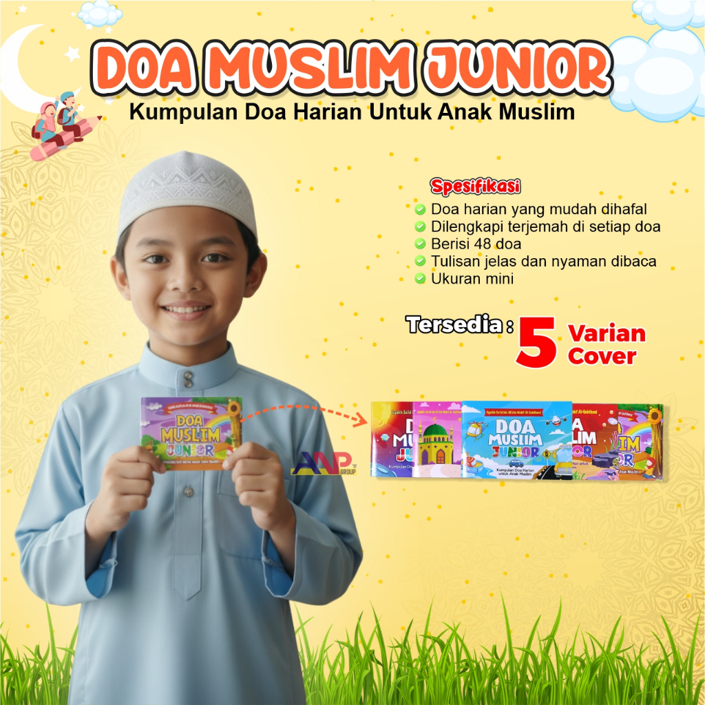 ANP88 Buku Doa Muslim Junior / Buku Doa Anak Muslim Mini / Buku Doa Harian Anak Muslim / Doa Muslim 