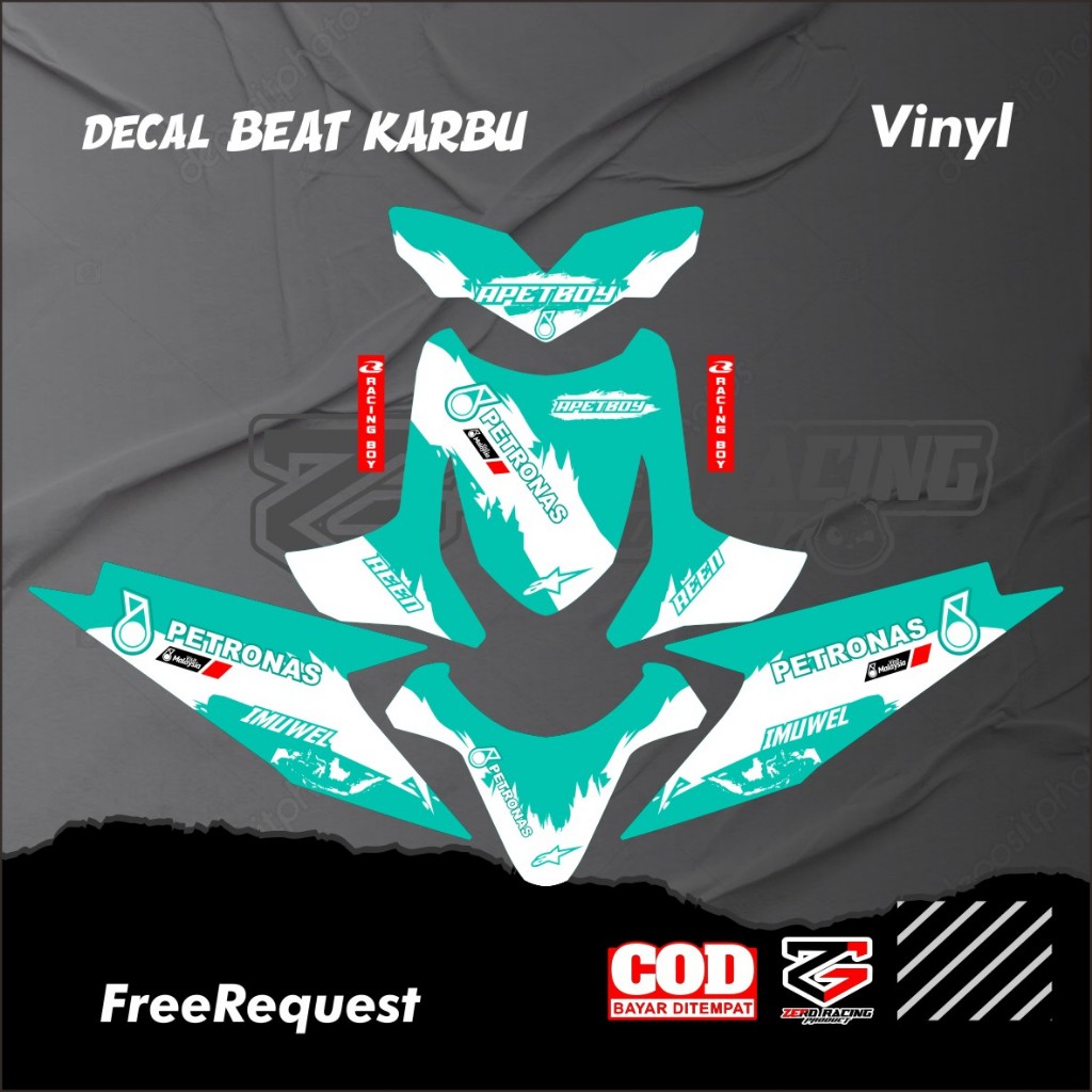 Decal Beat Karbu Petronas Yamaha Honda Racing Full Body Anti-Fade